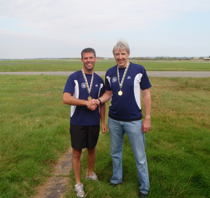 Mark & Paul with finishers medals